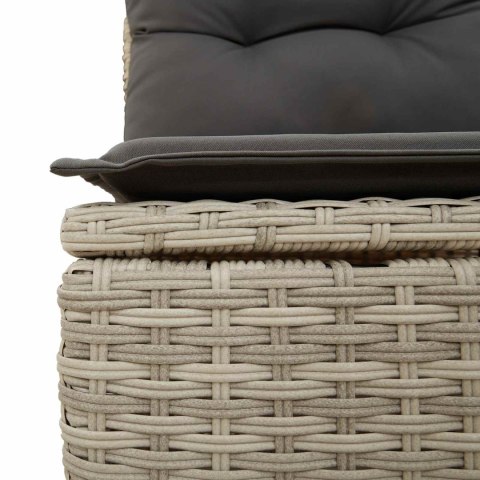 Zestaw Sof 7 pcs Jasnoszary polirattan