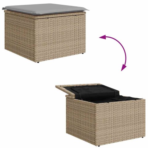 Zestaw Sof na Ogród 7 pcs Beżowy Polirattan