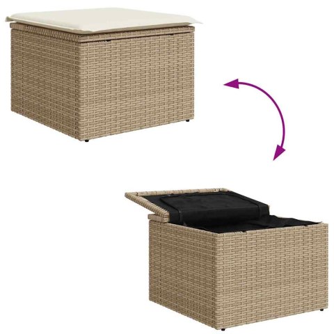 Zestaw Sof na Ogród 8 pcs Beżowy Polirattan