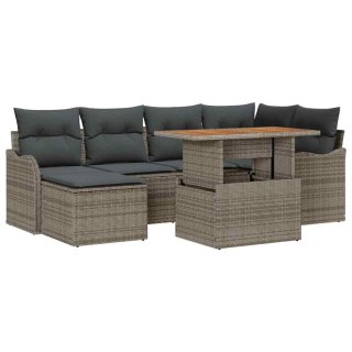 Zestaw Sof na Ogród z poduszką 7 pcs Szary