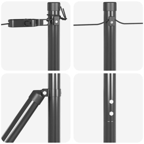 Słupek ogrodzeniowy. Inny 52 pcs Szary 3,2 x 3,2 x 170 cm Stal