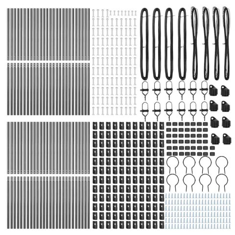 Słupek ogrodzeniowy. Inny 52 pcs Szary 3,2 x 3,2 x 190 cm Stal