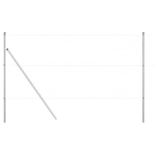 Słupek ogrodzeniowy. Inny 52 pcs Szary 3,2 x 3,2 x 190 cm Stal