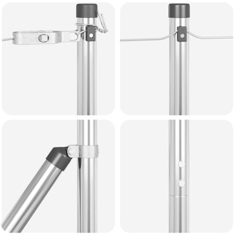 Słupek ogrodzeniowy. Inny 52 pcs Szary 3,2 x 3,2 x 190 cm Stal
