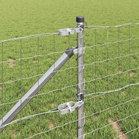 Ogrodzenie z słupkami Srebrny 0.4 x 50 m Stal