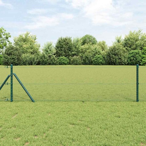Ogrodzenie z słupkami Zielony 0.6 x 100 m Stal pokryta PCV