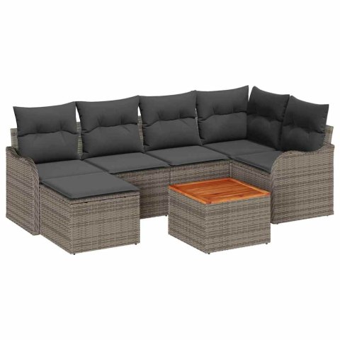Zestaw Sof na Ogród 7 pcs Szary