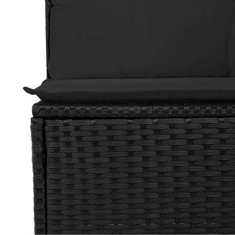 Zestaw Sof na Ogród 8 pcs Czarny