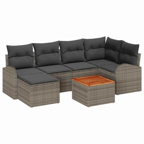 Zestaw Sof na Ogród 7 pcs Szary