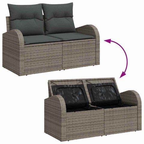 Zestaw Sof na Ogród 7 pcs Szary