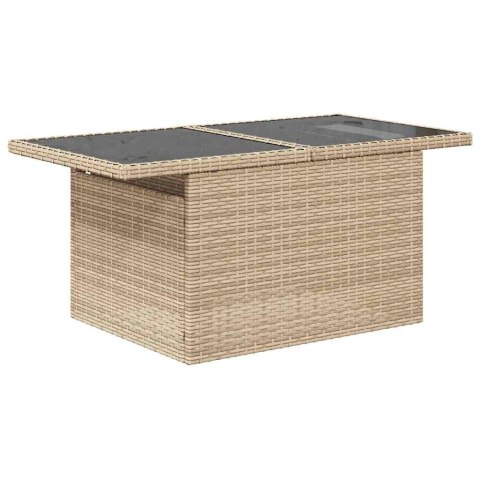 Zestaw Sof na Ogród z poduszką 9 pcs Beżowy Rattan poli