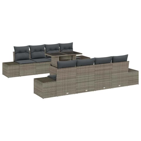 Zestaw Sof na Ogród z poduszką 7 pcs Szary