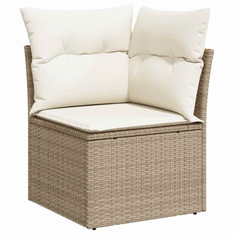 Zestaw Sof na Ogród z poduszką 8 pcs Beżowy Polirattan