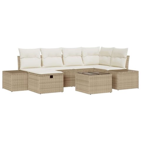Zestaw Sof z poduszką 7 pcs polirattan
