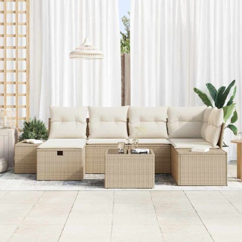 Zestaw Sof z poduszką 7 pcs polirattan