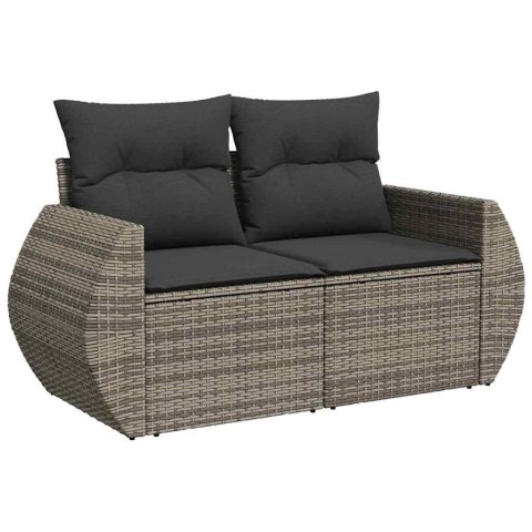 Zestaw Sof na Ogród 14 pcs Szary polirattan