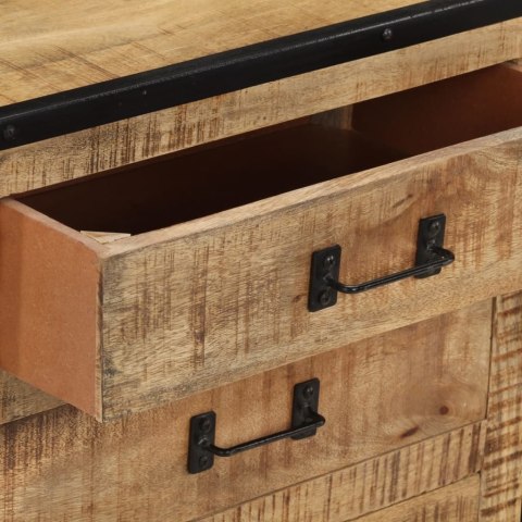 Komoda, 100x31x60 cm, lite, surowe drewno mango