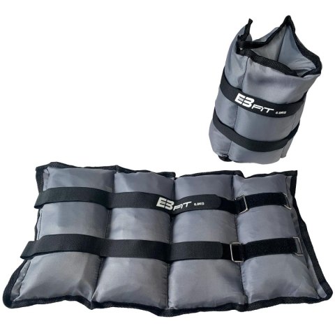 OBCIĄŻENIE NA PRZEGUBY SZARE 12KG (2x6KG) ENERO FIT