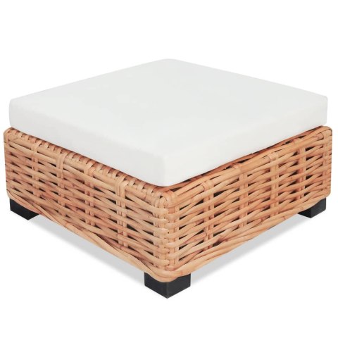 Zestaw wypoczynkowy, 14 elementów, naturalny rattan