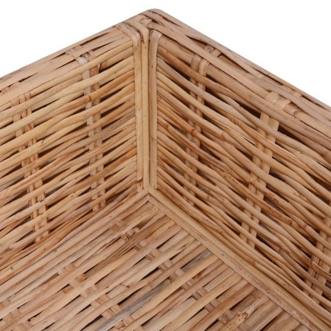 Zestaw wypoczynkowy, 14 elementów, naturalny rattan