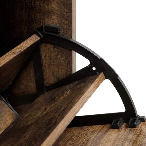 Szafka na buty 3-drzwiowa rustykalna brązowa 60x24x120 cm