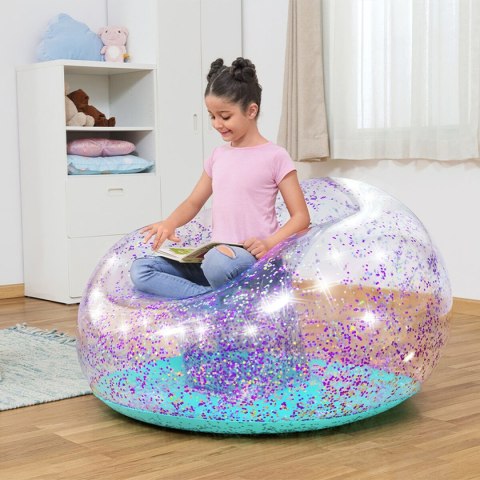 Bestway Gigantyczne Fotel dmuchany z brokatem 114x112x66 cm +6 lat Wnętrze i Ogród 75115