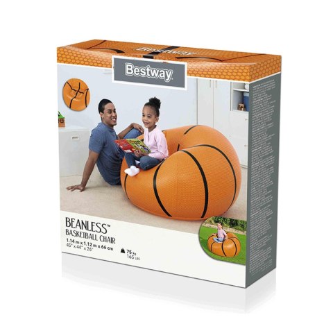 Bestway Gigantyczny dmuchany fotel Basketball 114x112x66 cm +6 lat Wnętrze i ogród 75103