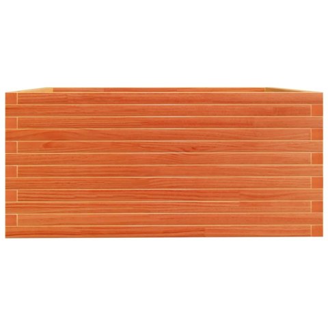 Donica ogrodowa, woskowy brąz, 100x100x49,5 cm, drewno sosnowe