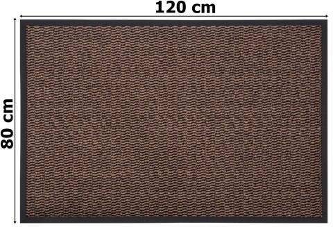 Wycieraczka wejściowa pod drzwi 80x120 cm WANDA brązowa