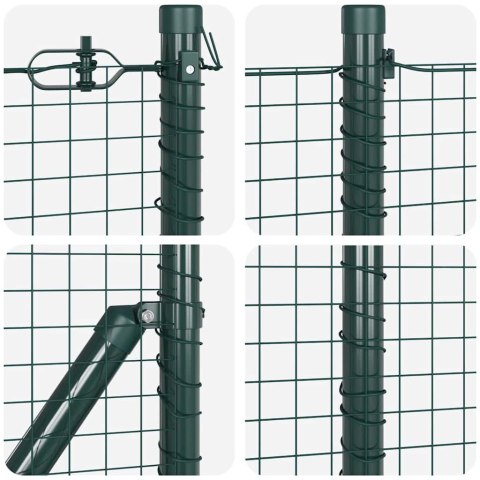 Słupek ogrodzeniowy. Zielony 100 x 0,4 m (siatka 25 x 25 mm)