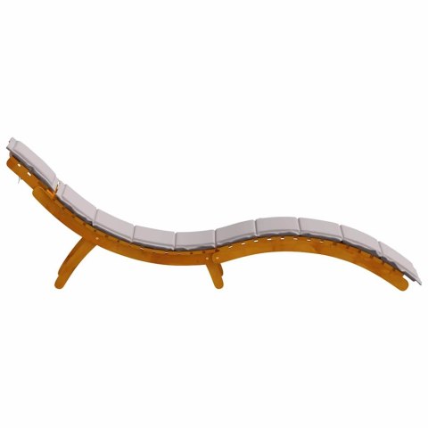 Leżak 2 pcs Ciemnoszary 184 x 55 x 64cm Lite drewno akacjowe