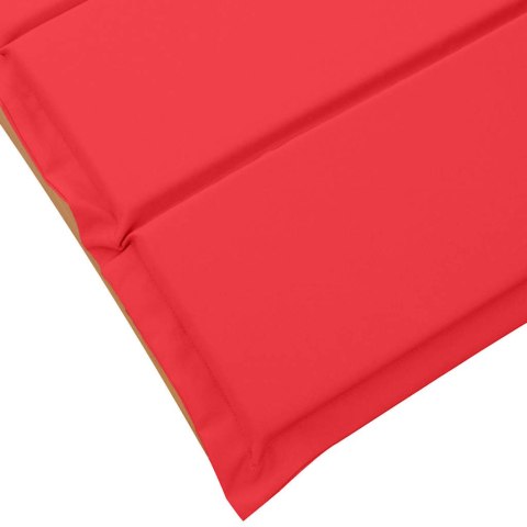 Leżak 2 pcs Czerwony 184 x 55 x 64cm Lite drewno akacjowe