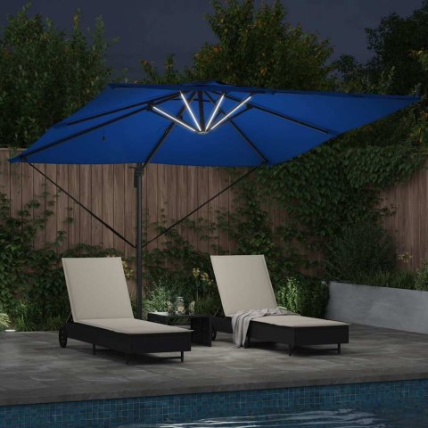 Parasol plażowy Ze LED Lights Niebieski Azur 286 x 284 x 270 cm