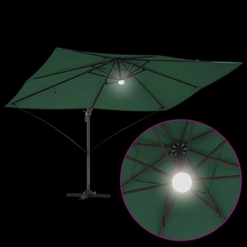 Parasol plażowy Ze LED Lights Zielony 351 x 250 x 253 cm