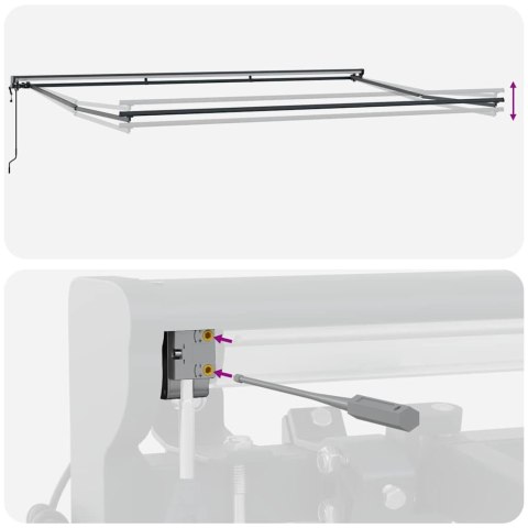 Rama markizy Antracyt 5 x 3 m Stal malowana proszkowo