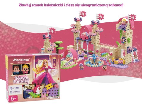 MARIOINEX Klocki Mini Waffle Princess Wieża Fantazji, 148 elementów
