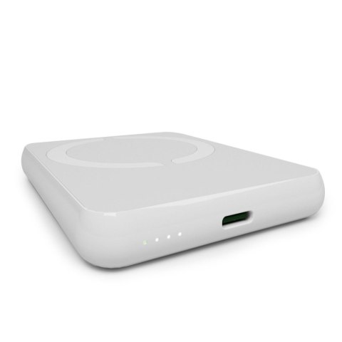 Powerbank magnetyczny 5000mAh MagSafe USB-C PD 20W - biały
