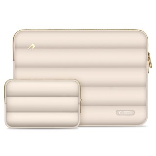 Torba pokrowiec Puffy na laptop 15-16'' + etui na akcesoria - beżowy
