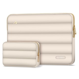 Torba pokrowiec Puffy na laptop 15-16'' + etui na akcesoria - beżowy