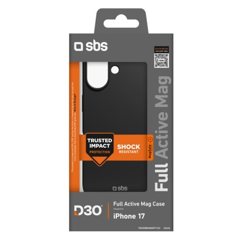 Etui case na iPhone 17 z technologią D3O Full Active Mag - czarne