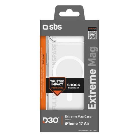 Etui na iPhone 17 Air z technologią D3O Extreme Mag - przezroczyste