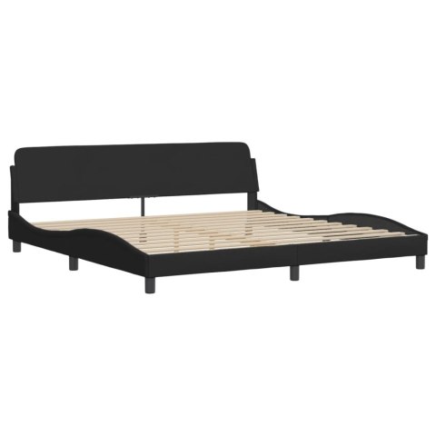Rama łóżka z LED bez materaca Hvar Czarna 200x200 cm