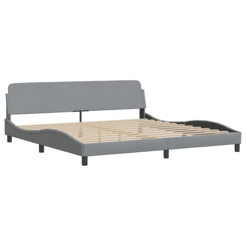 Rama łóżka z LED bez materaca Hvar Jasnoszary 200x200cm