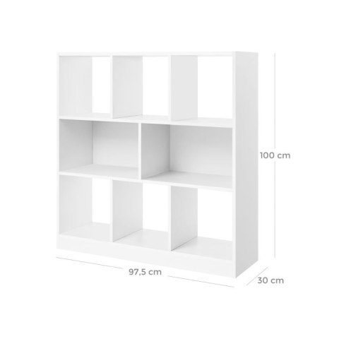 Regał na książki VASAGLE biały 97,5x30x100 cm nowoczesny