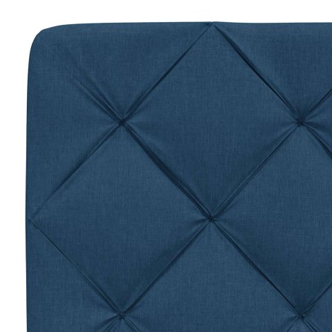 Rama łóżka z LED bez materaca Niebieski 200x200 cm Tkanina