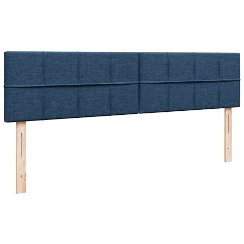 Łóżko Ottoman z materacem i LED, niebieski, 180x200cm, tkanina