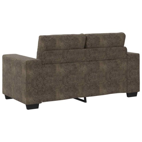 Sofa 3 pcs Ciemnoszary Tkanina lniana