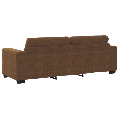 Sofa 3 pcs Ciemnoszary Tkanina lniana
