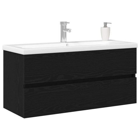Szafka pod umywalkę z drzwiami Czarny dąb 100 x 39 x 62 cm