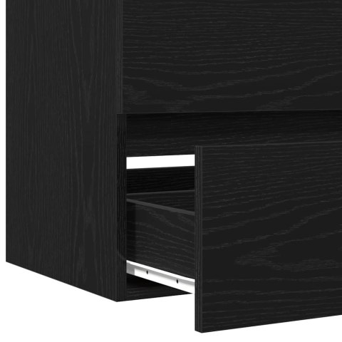 Szafka pod umywalkę z drzwiami Czarny dąb 100 x 39 x 62 cm